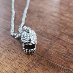 Paparazzi Silver Helmet Pendant Necklace
